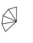 4/11 of a 11 sided polygon