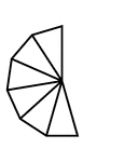 6/11 of a 11 sided polygon