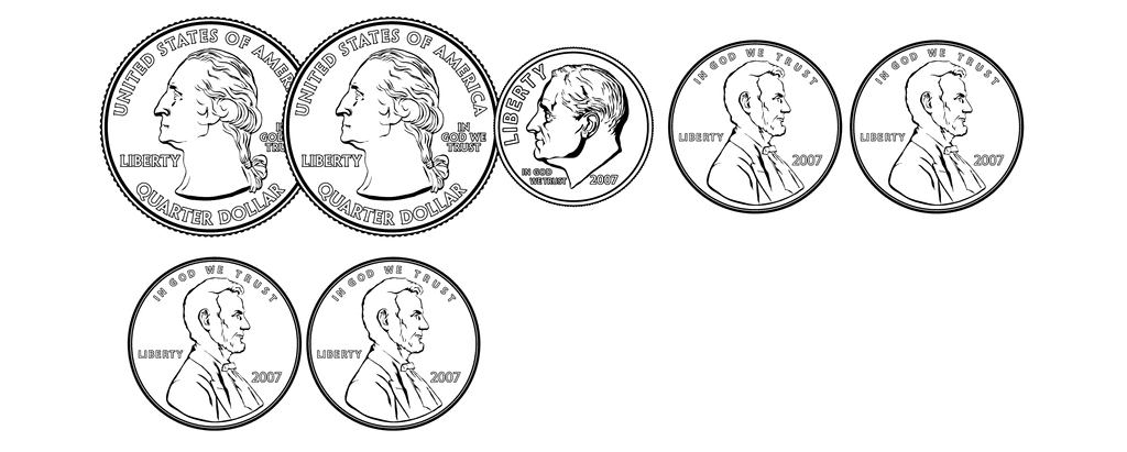 64 Cents ClipArt ETC