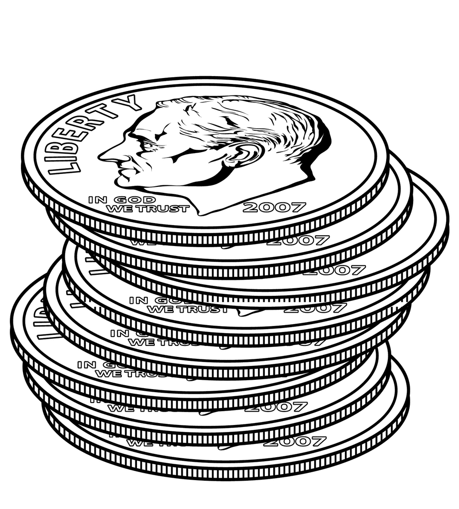 Монеты зарисовка