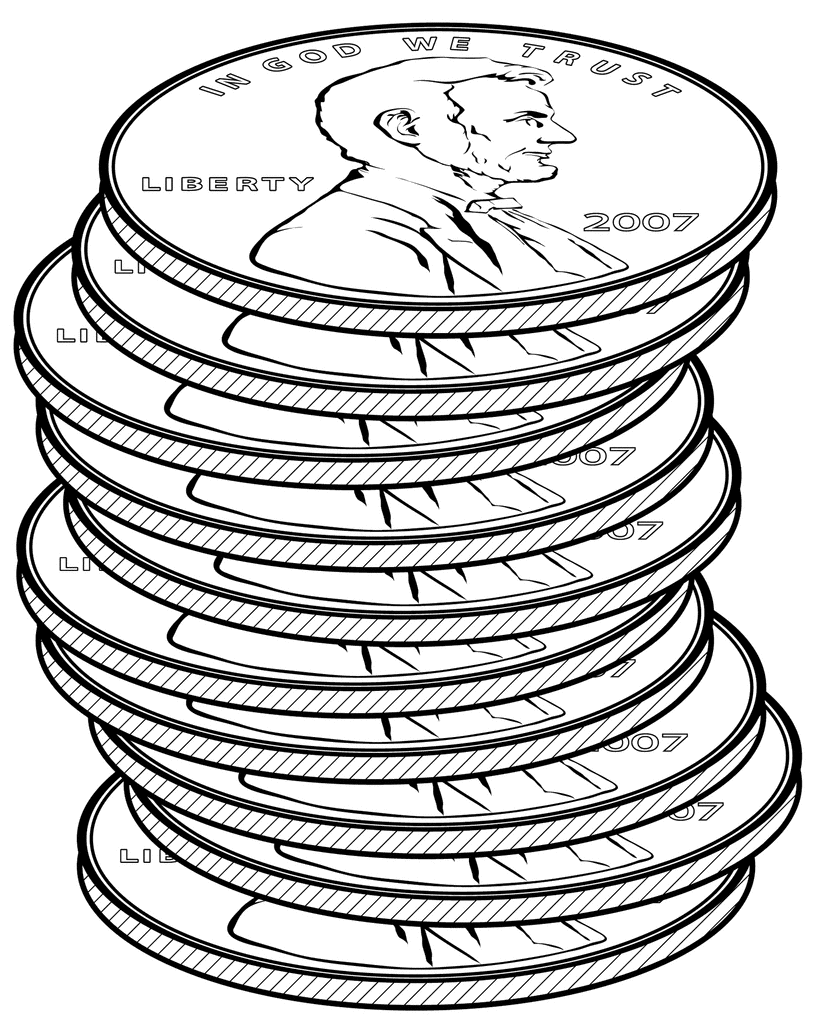 stack of coins high resolution