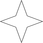 4 pointed star