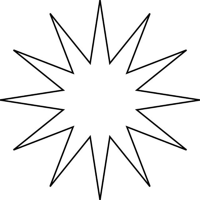 12 pointed star clipart