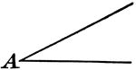 An illustration showing an angle the is less than a right angle. This is an acute angle.