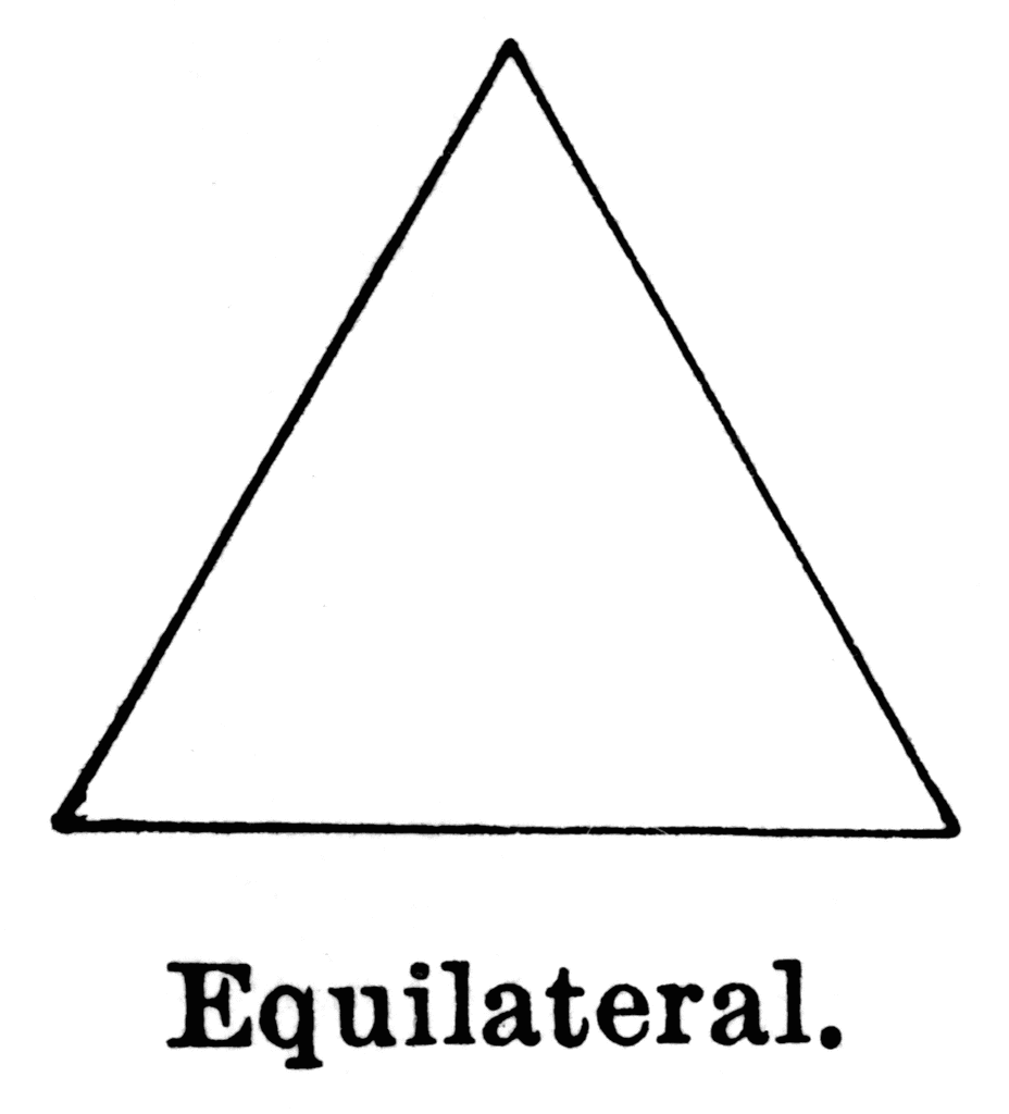 Triangle illustration, Equilateral triangle Isosceles triangle