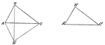 Illustration showing two equal triangles. This can be used to show that two triangles are equal if the three sides of the one are equal, respectively, to the three sides of the other.