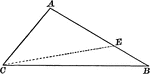 Illustration showing a triangle with a segment inside.