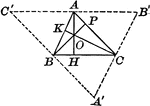 Illustration to show altitudes in a triangle. It is known as the orthocenter.