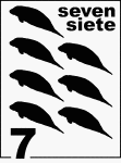 Bilingual Counting Card featuring illustrations of seven Florida Manatees.