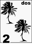 Spanish Counting Card featuring illustrations of two Palm Trees.