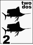 Bilingual Counting Card featuring illustrations of two Sailfishes.