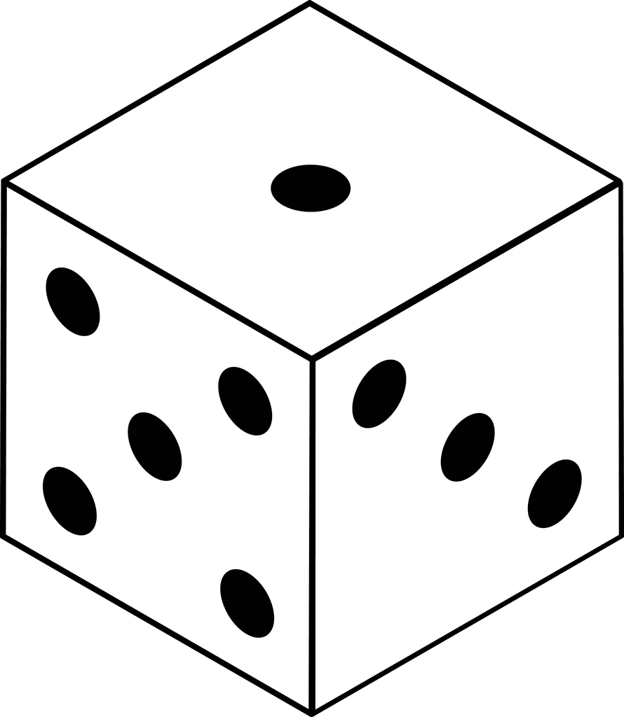Игральный кубик от 1 до 3