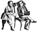 Boy and girl reading.