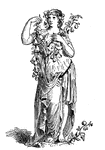Roman goddess of fruit trees.