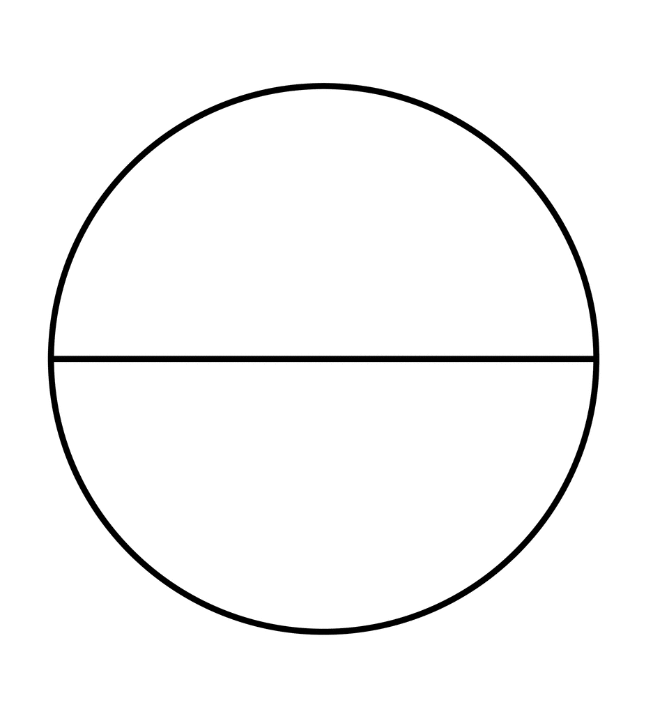 Two Halves Of A Fraction Pie ClipArt ETC