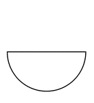 One half of a circle (horizontal bottom).