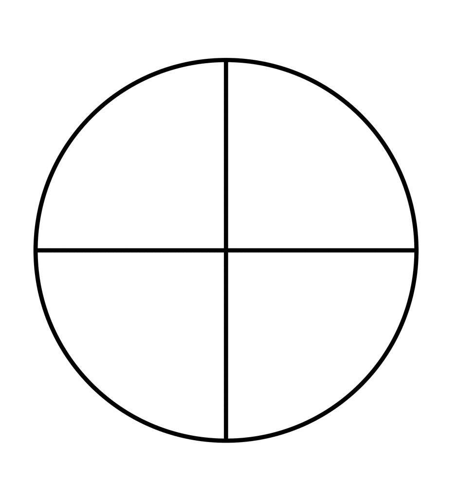 Fraction Pie Divided into Quarters | ClipArt ETC