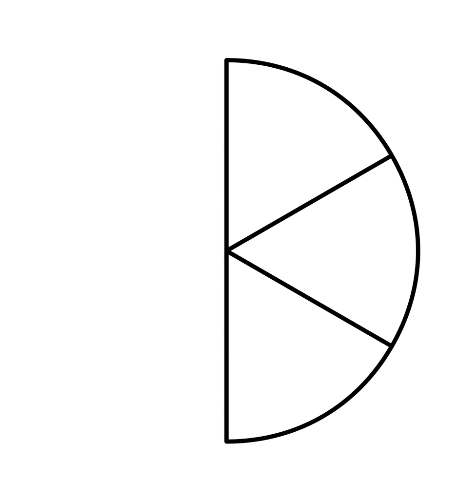 Three Sixths Of A Fraction Pie ClipArt ETC
