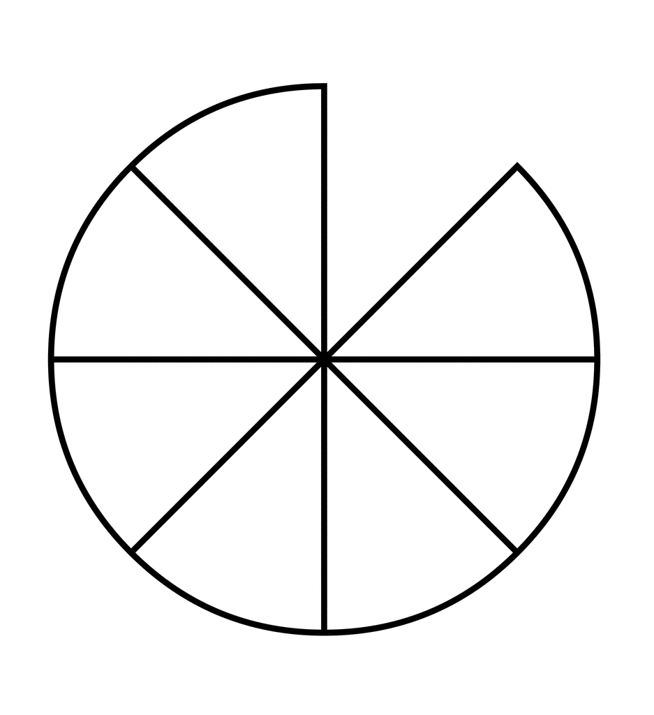 Seven Eighths Of A Fraction Pie ClipArt ETC