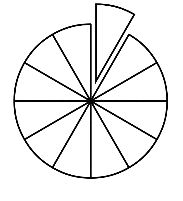 Fraction Pie Divided into Twelfths | ClipArt ETC
