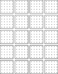 Twenty 5 by 5 dot paper patterns.