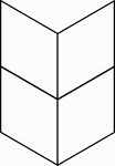 Four large rhombuses for pattern block set.