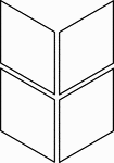Four large rhombuses for pattern block set.