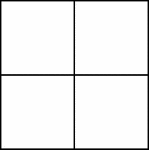 Four large squares for pattern block set.