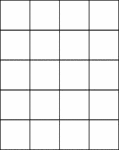 Twenty small squares for pattern block set.