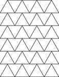Forty-two small triangles for pattern block set.