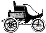 A steam runabout, a light American automobile.