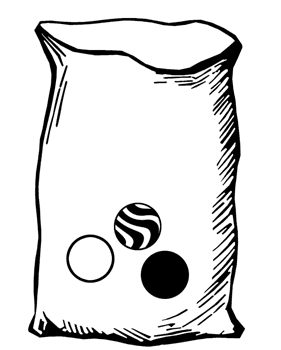 Bag with Three Marbles