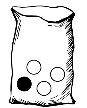 Bag with Four Marbles