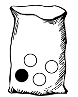 Bag with Four Marbles