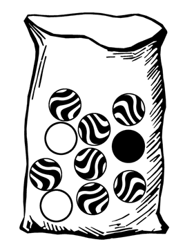 Bag with Ten Marbles