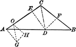 Triangle with segments drawn.