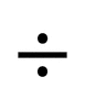 Flashcard of a math symbol for Division