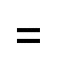 A flashcard featuring a math symbol for Equal To