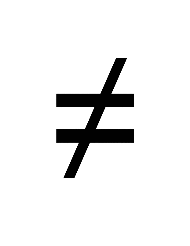 unequal symbol