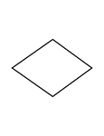 A flashcard featuring an illustration of a Rhombus
