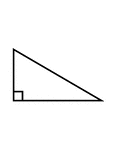 A flashcard featuring an illustration of a Right Triangle