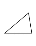 A flashcard featuring an illustration of a Scalene Triangle