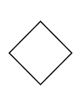 A flashcard featuring an illustration of a polygon with four equal sides