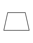 A flashcard featuring an illustration of a Trapezoid