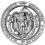 Seal of the commonwealth of Massachusetts, 1875