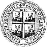 Seal of the colony of Massachusetts.