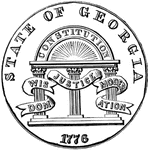 Seal of the state of Georgia, 1875