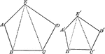 Illustration of 2 similar pentagons.
