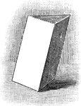 Illustration of a triangular prism - a prism whose base is a triangle.