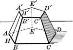 Illustration of a regular pyramid with a pentagon for a base.